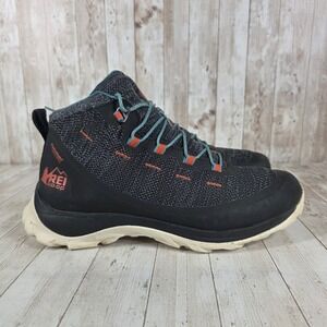 REI Co-op Hydro Walk Men's Lightweight Hiking Trail Boots Gray Orange Size‎ 10